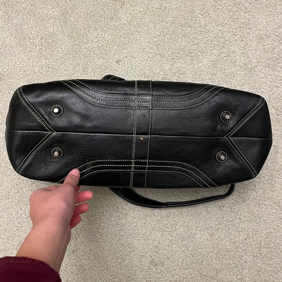 Coach Hampton Black Leather Tote Purse Handbag Satchel MO5S-2116 - Picture 5 of 7